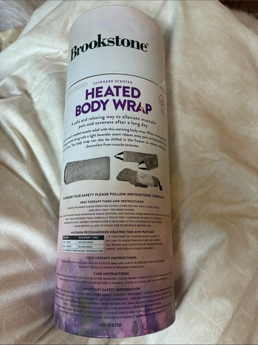Brookstone Purple and Gray Heated Body Wrap - Picture 2 of 3